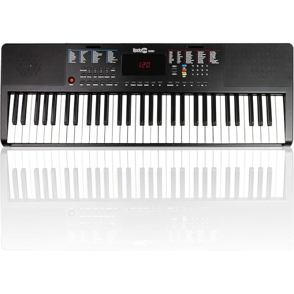 ROCKJAM RJ361_3 TECLADO COMPACTO DE 61 TECLAS CON ATRIL PARA PARTITURAS, ROCKJAM