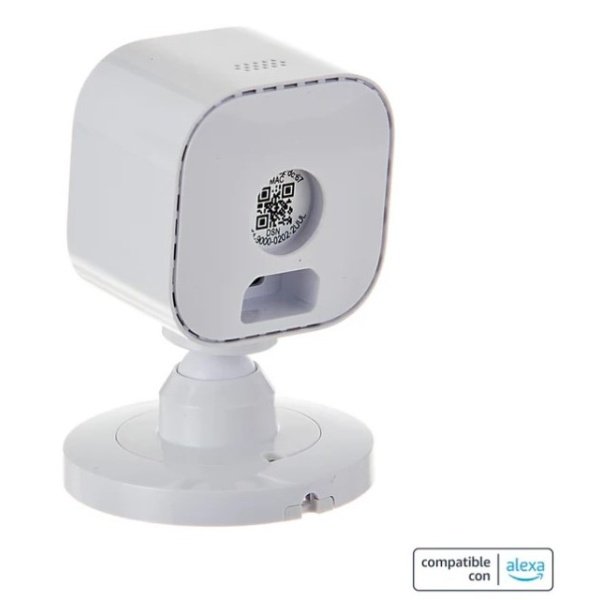 blink BLINKCAMMINI_4 CÁMARA DE SEGURIDAD INTELIGENTE COMPACTA, CON VIDEO DE ALTA DEFINICIÓN 1080, FUNCIONA CON ALEXA - 1 CÁMARA (BLANCO), BLINK