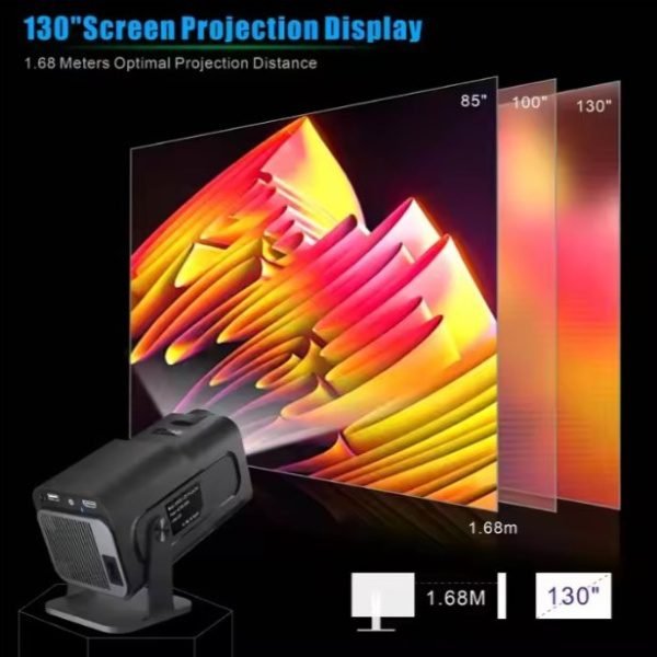 PROYECTOR INTELIGENTE ANDROID, FULL HD, WIFI6, BT, 300 LÚMENES, EBASIX