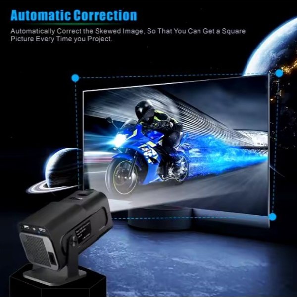 PROYECTOR INTELIGENTE ANDROID, FULL HD, WIFI6, BT, 300 LÚMENES, EBASIX