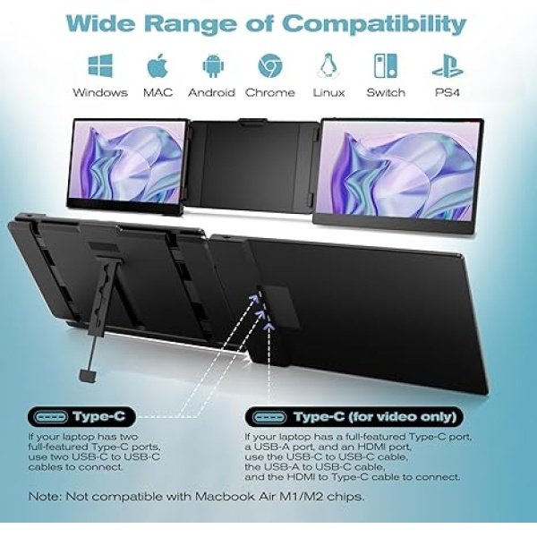 kakuka S2EXTENDER_5 MONITOR DOBLE 14", PORTÁTIL, FULL HD, KAKUKA