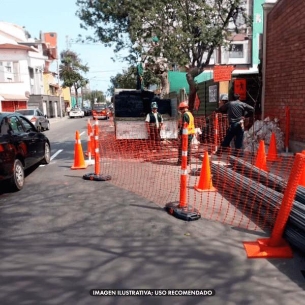 MALLA PLÁSTICA COLOR NARANJA