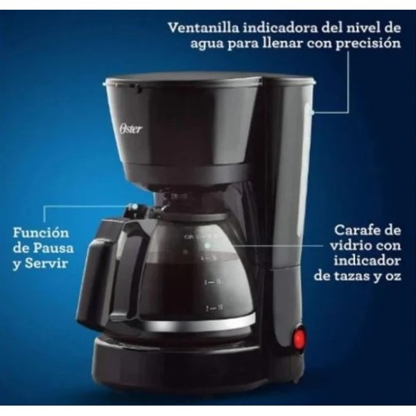 oster BVSTDC05013_4 CAFETERA 5 TAZAS FILTRO PERMANENTE, OSTER