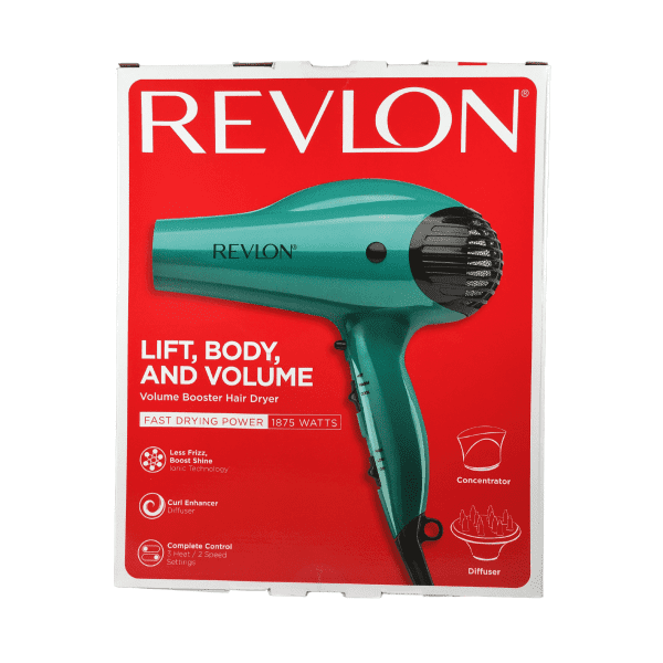 SECADOR DE CABELLO IONICO 1875W, VERDE, REVLON