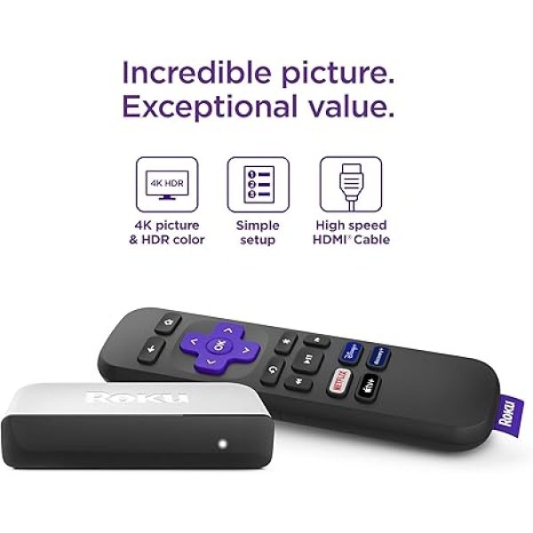 REPRODUCTOR DE STREAMING 4K HDR PREMIERE, ROKU