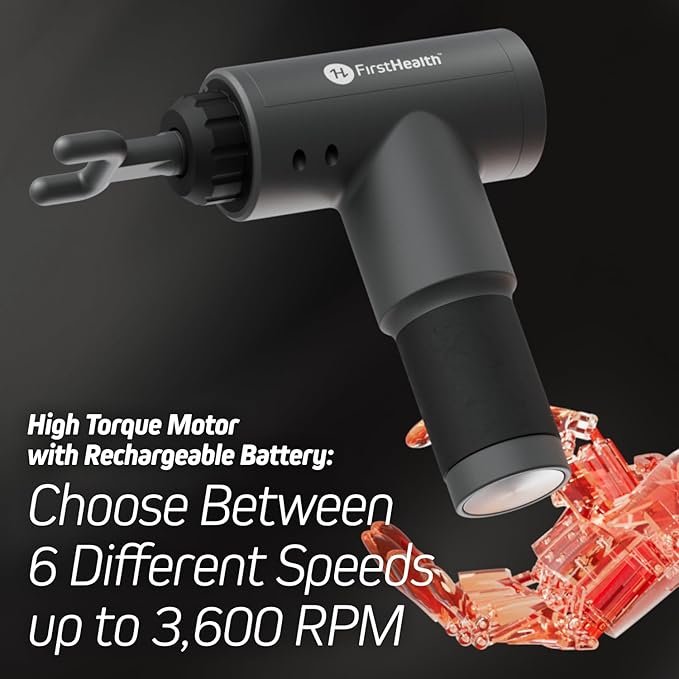 PISTOLA DE MASAJES PORTÁTIL, FIRSTHEALTH
