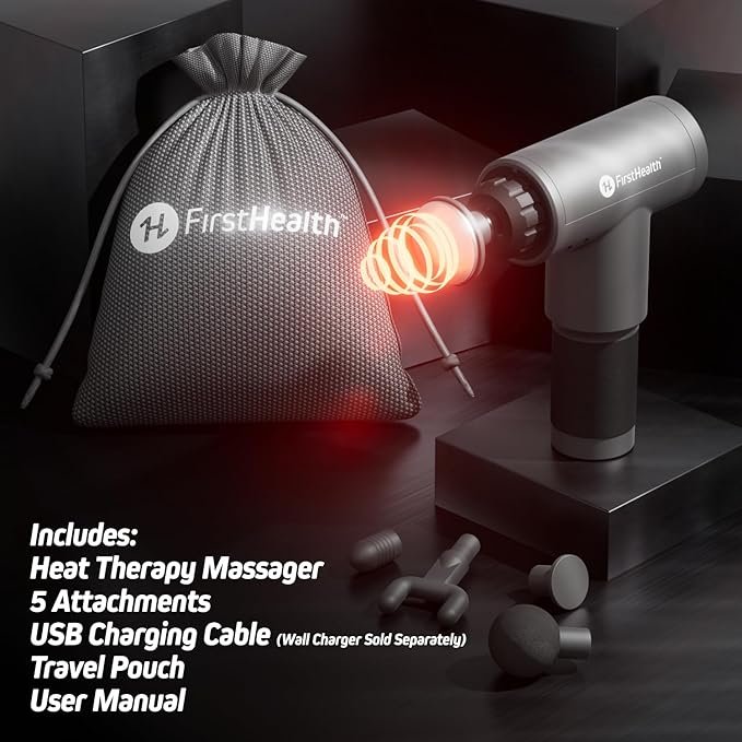 PISTOLA DE MASAJES PORTÁTIL, FIRSTHEALTH